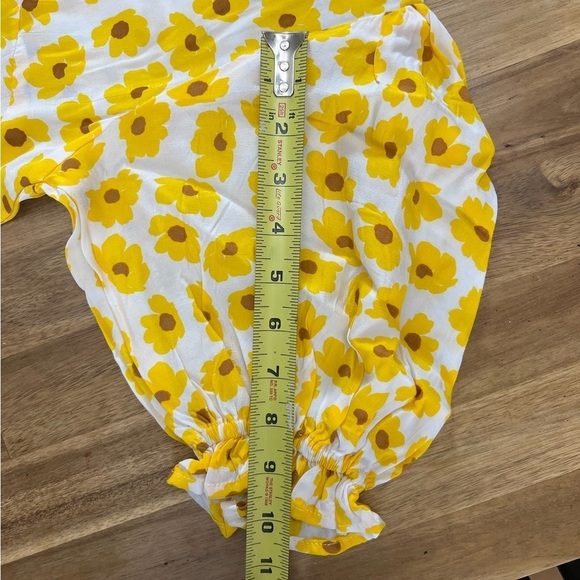 Faithfull the Brand Florence Mini Dress Constance Floral Marigold Print Sz 6 - Picture 14 of 16